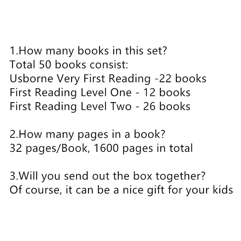 50 шт./лот моя первая библиотека для чтения английская Usborne книги детей книга |