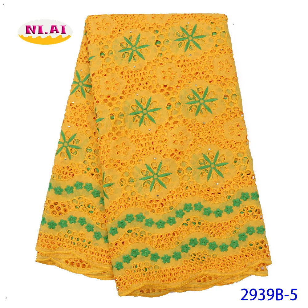 Африканское сухое кружево высокое качество желтое 100% чистый хлопок вышивка