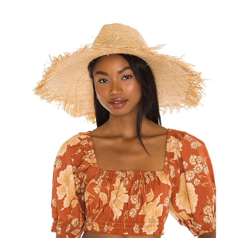 Летние Шапки для Для женщин с кисточками перекрестными шнурками из волокна