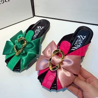 women sandals 2021 summer shoes for women slippers casual bow shoes women fashion mullers rome flat flip flops slides non slip
