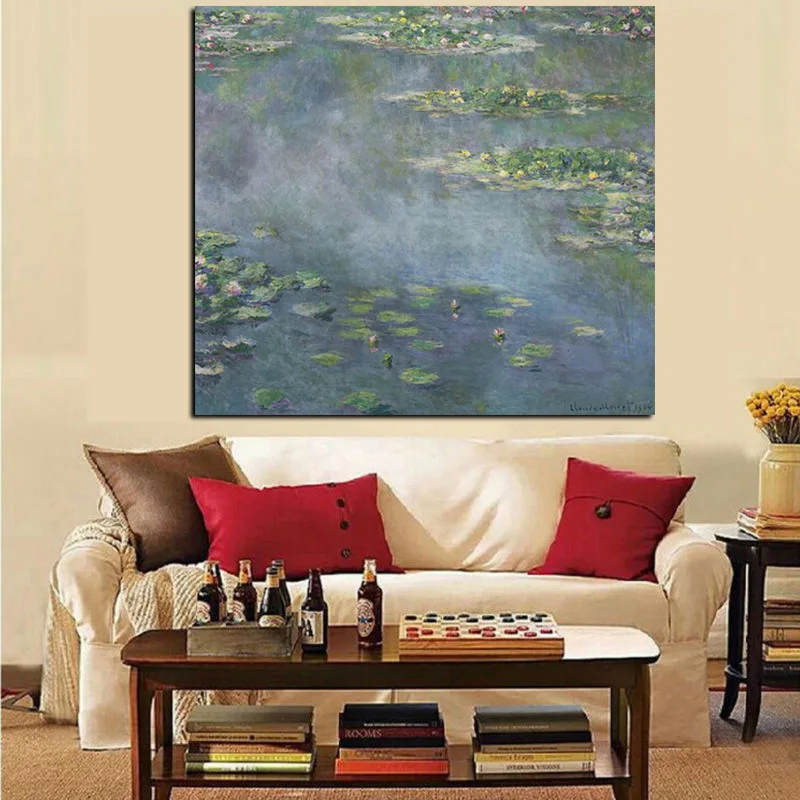 Картины маслом на холсте с изображением Кувшинок монета репродукции всемирно