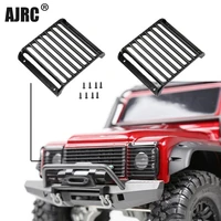 ajrc 2pcs trx4 defender metal front lamp guards headlight cover guard grille for 110 rc crawler car traxxas trx 4