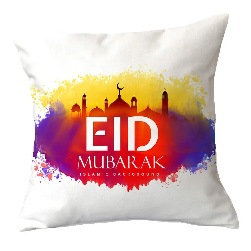 

Ramadan MUBARAK Cushion Cover Eid Mubarak Home Decoration Islamic Muslim Party Favors Islam Gifts Eid Al Adha Kareem 45x45cm