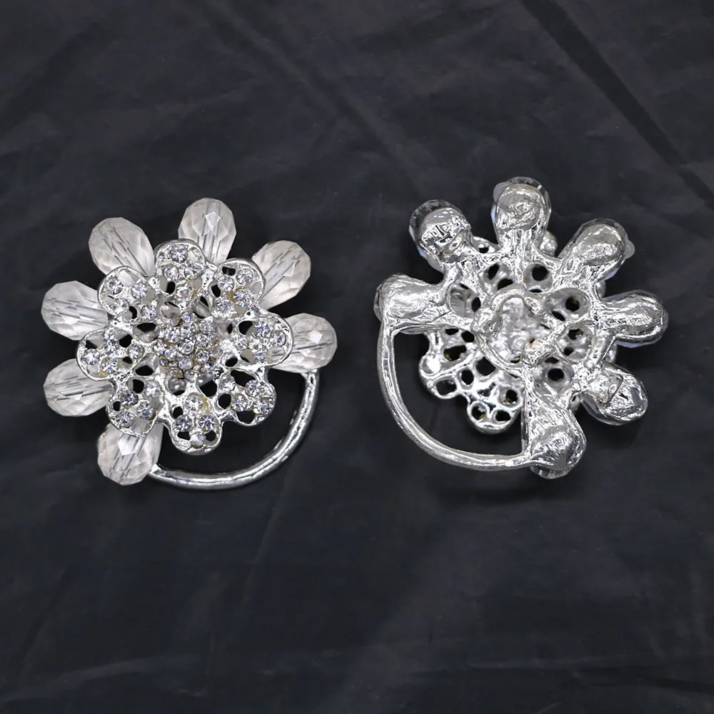 Хорошее качество 76 мм металлические стразы пуговицы для украшения свитера