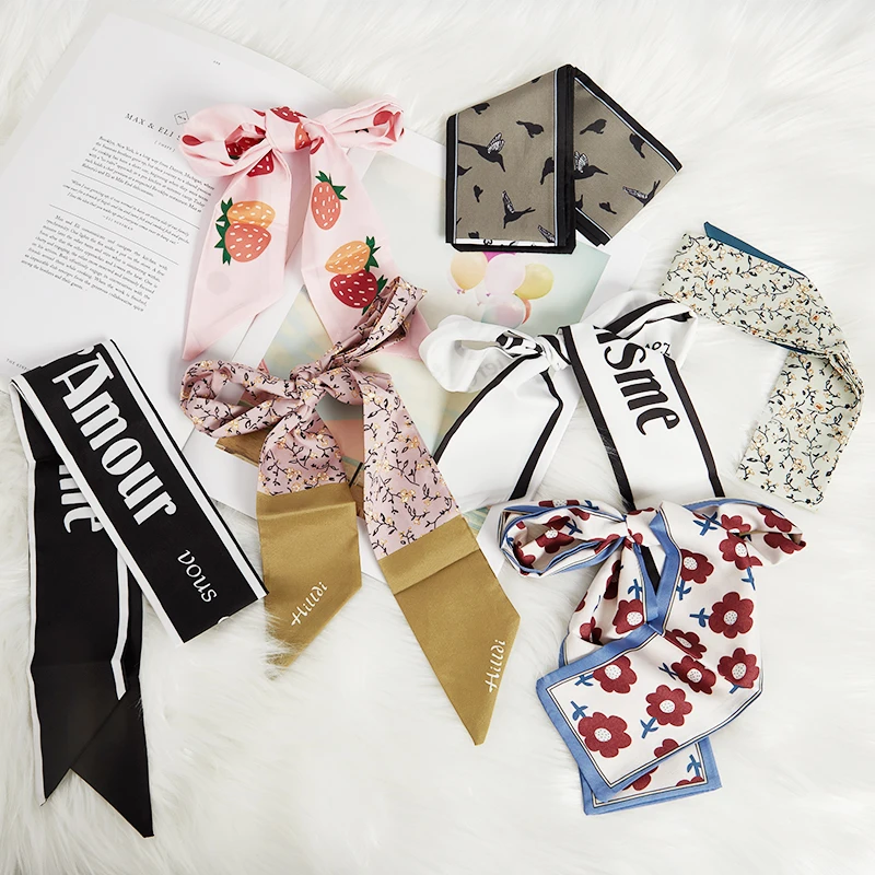 

Retro Letter Hair Ribbons French Elegant Long Headband Bag Strap Accessories Beautiful Girls Bow Knot Hair Band