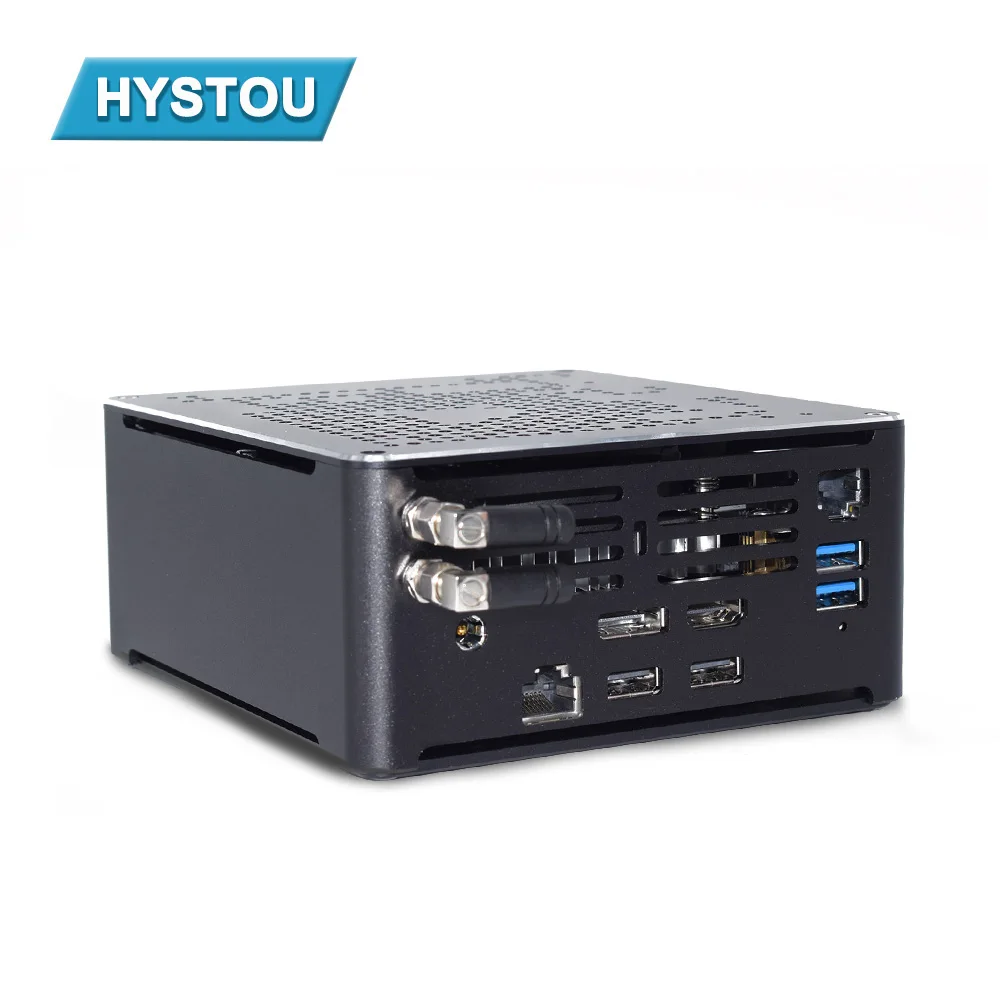 

HYSTOU 10th Gen Core i9 10880H Gaming Mini PC With Dual Lan Desktop Computer 2*DDR4 Win10 Pro License