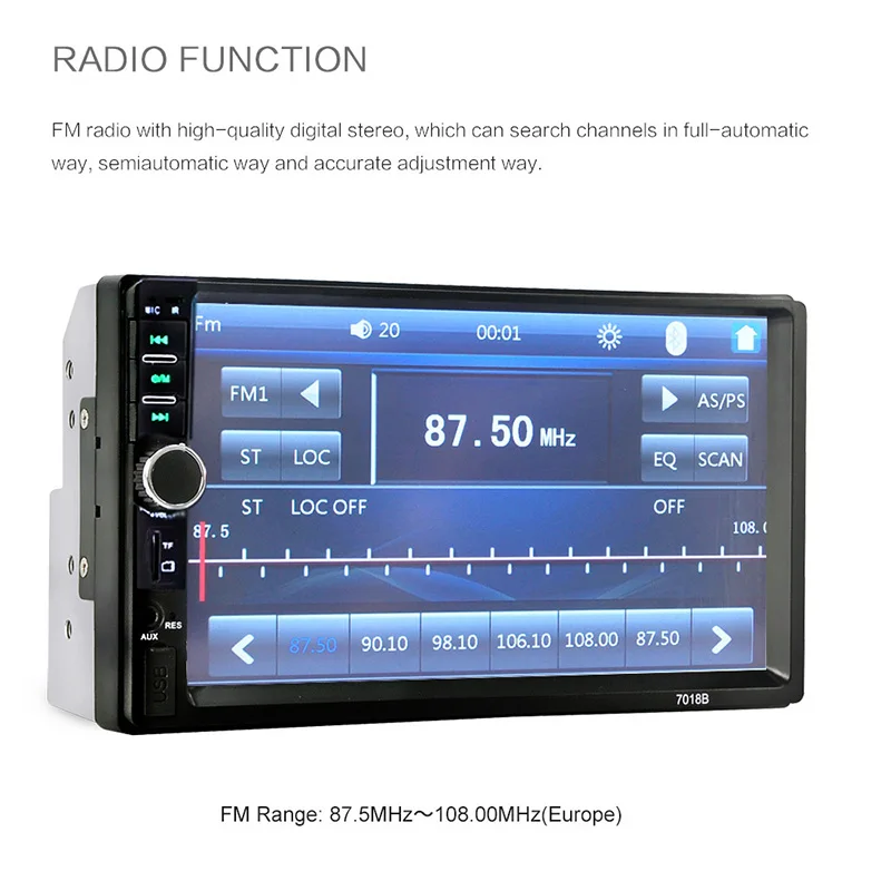 Авто 2din Центральный Multimidia 2 Din Универсальный Bluetooth Радио 7 &quotMP5 музыкальный плеер