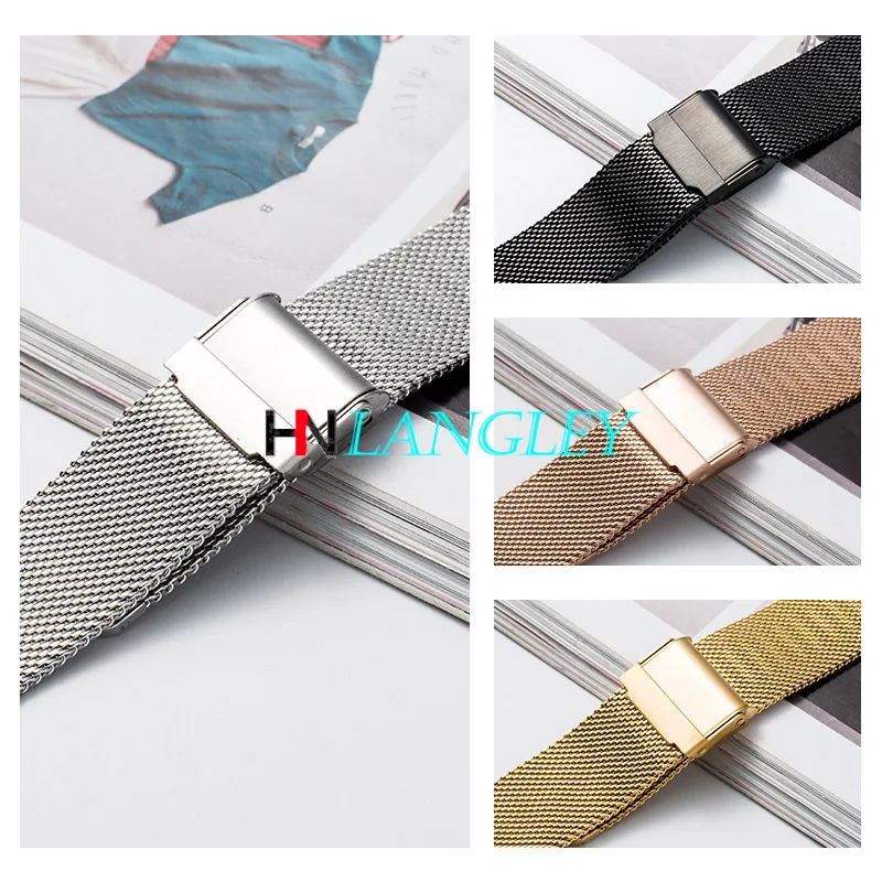 Milanese Loop Watch Strap 17/18/19/20 mm Watch Band for DW for Daniel Wellington Stainless Steel Band 12/13/14/16/22 mm Width