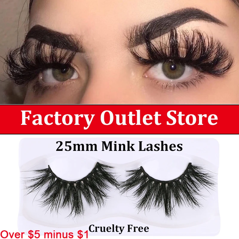 

25 mm mink Lashes Wispy in bulk Long-Makeup False eyelashes Vendor 6D Mink Eyelashes faux cils Soft Dramatic Lashes wholesale