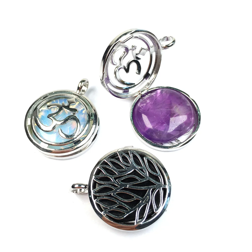 

Natural Stones Crystal Hollow Pendant Cage Pendant Pendants For Jewelry Making DIY Chakra Healing Necklace Accessory