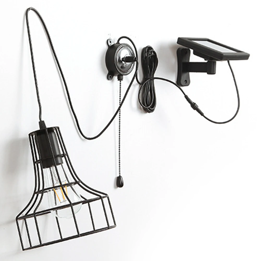 

E27 Low Voltage Landscape With Pull Cord Pendant Light Replaceable Bulb Warm White Barn Shed Solar Powered Indoor Lighting