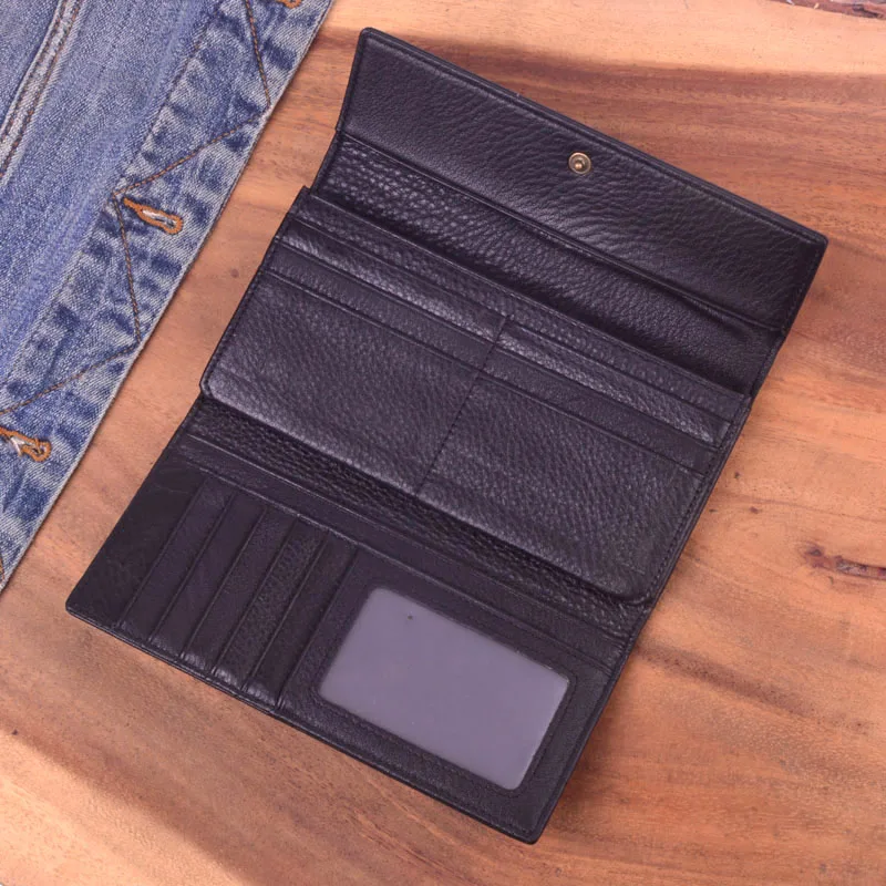 Мужской длинный деловой кошелек AETOO для отдыха Молодежный с несколькими картами |