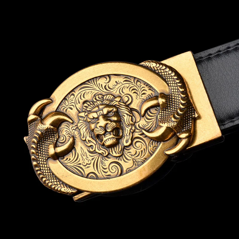 

High-end Men's Belt with Automatic Buckle Belt 2021 Young and Middle-aged Fashion Buckle Belt Ceinture Homme Luxe Marque Cc Belt