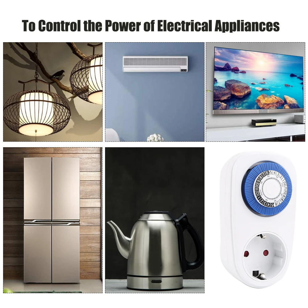 Программируемый таймер на 24 часа умный с обратным отсчетом розетка для