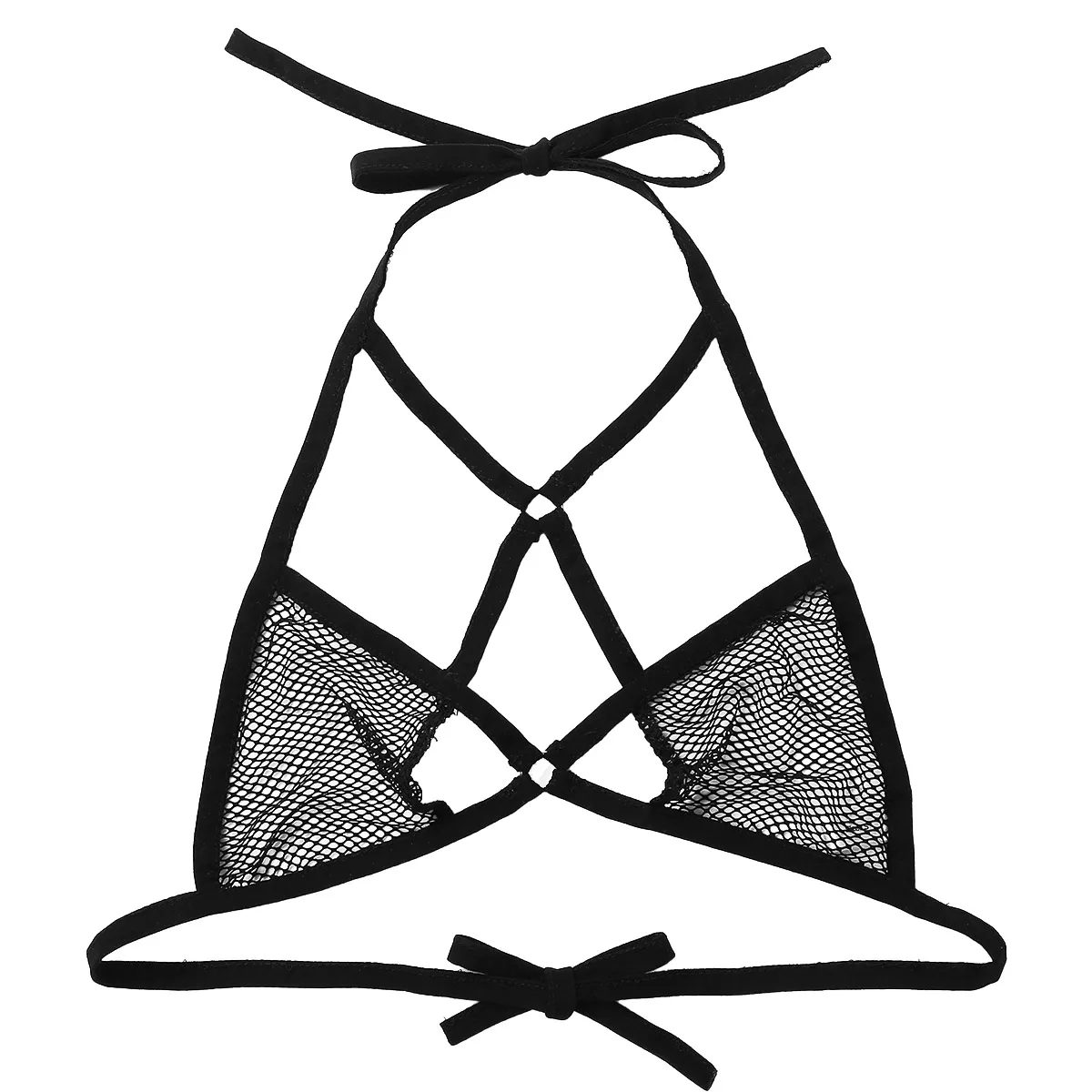 Женская повязка на шею фетиш эластичная клетка бюстгальтер прозрачный ажурный с