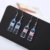 bohemian personality interest mineral water bottle resin pendant earrings vintage fashion tassel drop earrings women jewelry
