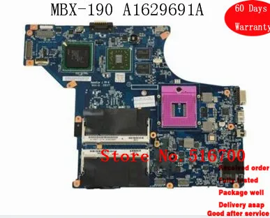 Оригинальная материнская плата для Sony Vaio VGN-SR29VN/S M751 MBX-190 Socket P A1629691A протестирована