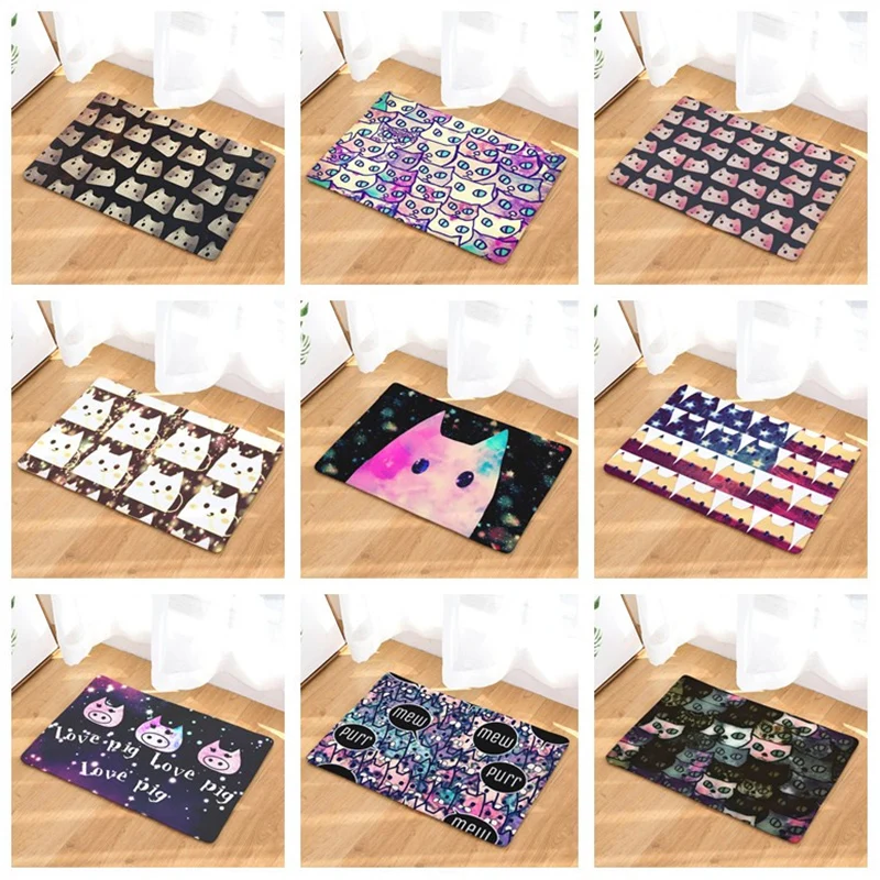 Фланелевые Противоскользящие коврики прямоугольный коврик с принтом милого