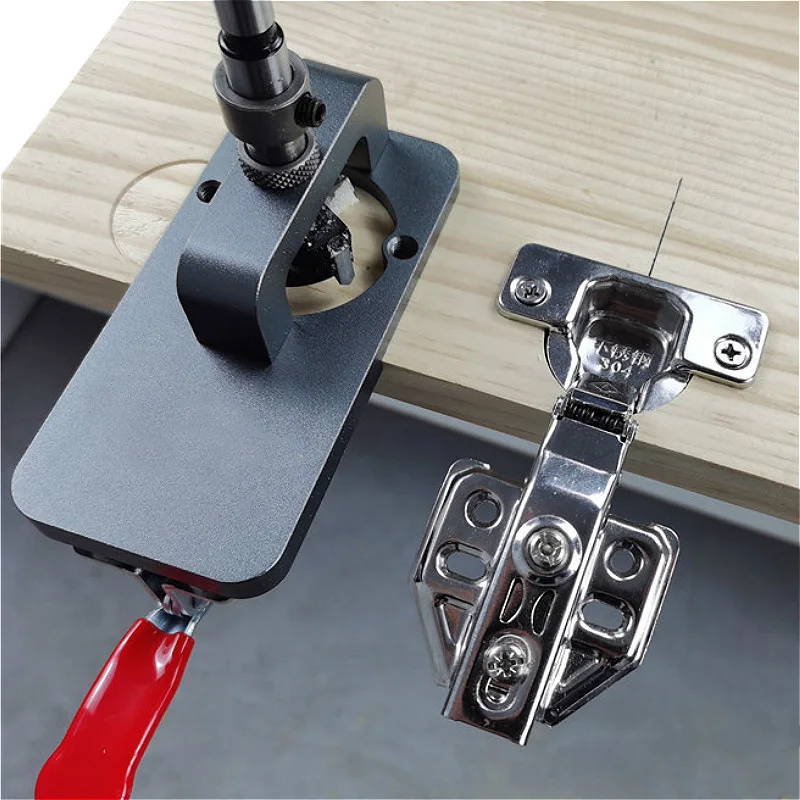 35mm Hinge Boring Jig Woodworking Hole Drilling Guide Locator with Fixture Aluminum Alloy Opener Template Door Cabinets - купить по