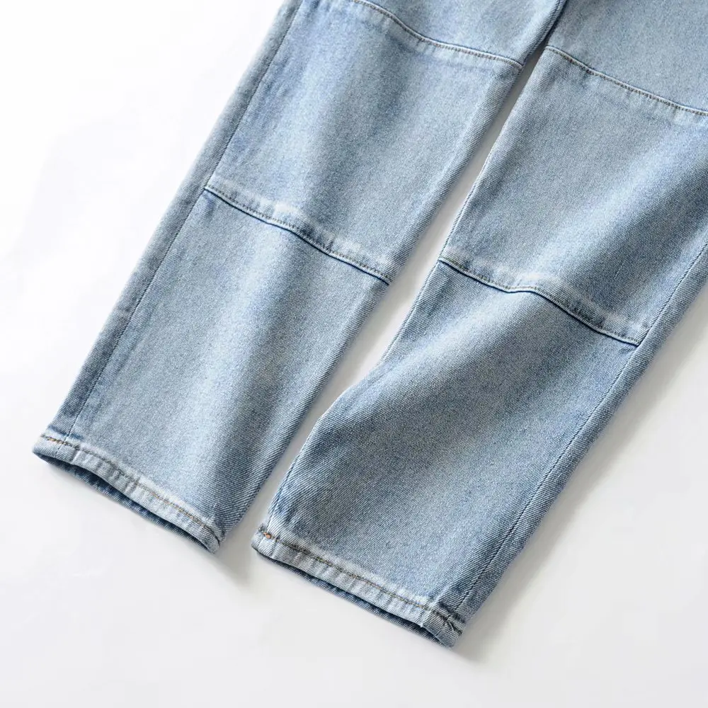 

Denim Pants Women Baggy Plus Size Zipper Fly Waist Oversized Straight Trousers Boyfriend