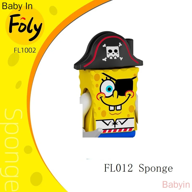 

FL1002 Building Blocks Cartoon Snail Seastar Sponge Squirrel Security Dolls building Figures Bricks Toys Christmas Gift For Kids