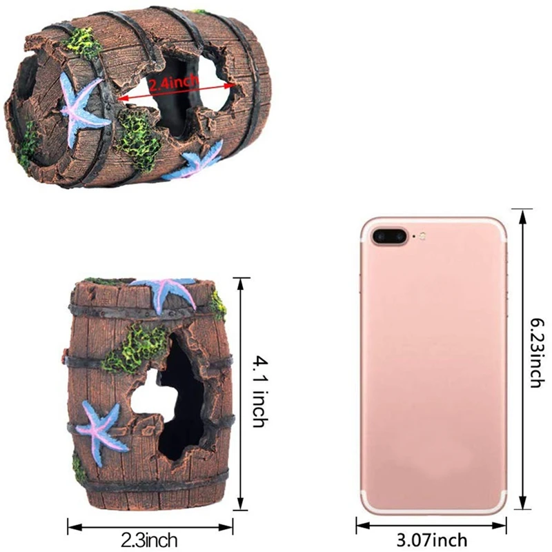 Разбитая бочка из смолы аквариумные украшения для аквариума