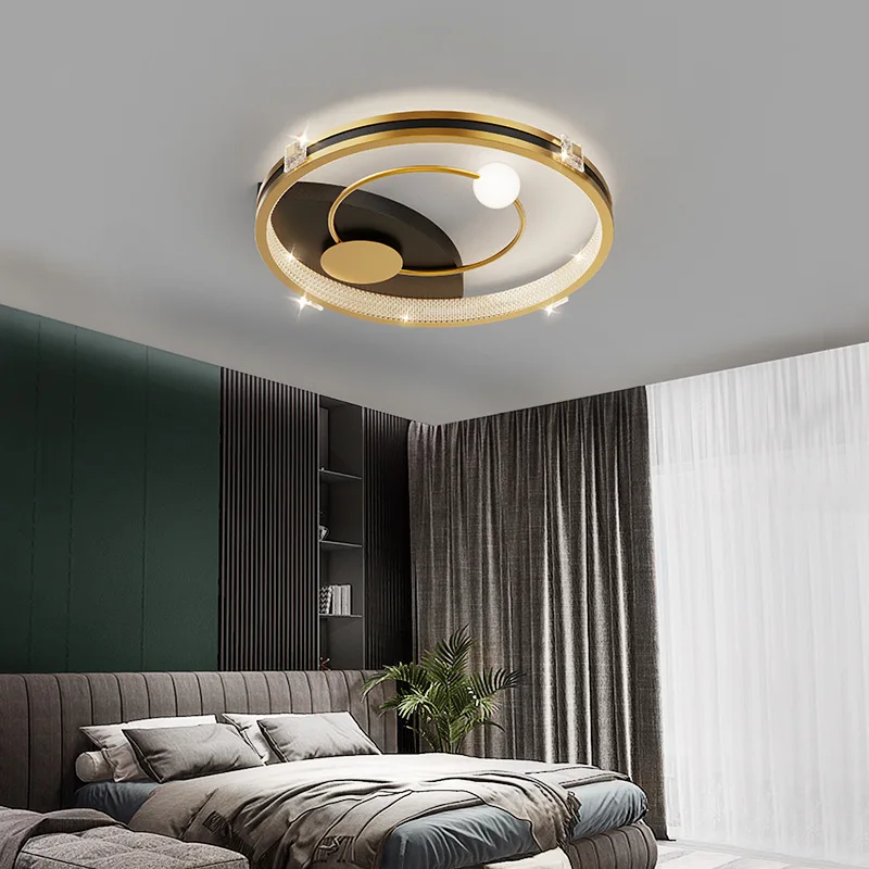 

Потолочный светодиодный светильник золотого цвета в скандинавском стиле для спальни, столовой, гостиной, креативные потолочные светильник...