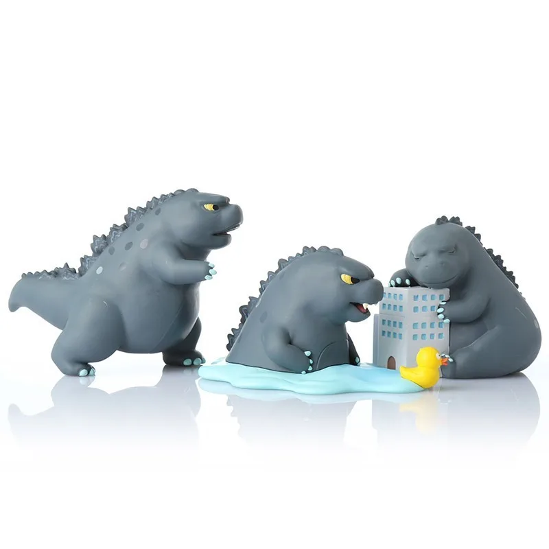 12 шт./компл. Q версия Gojira Godzilla Милая ПВХ фигурка Коллекционная модель игрушки |