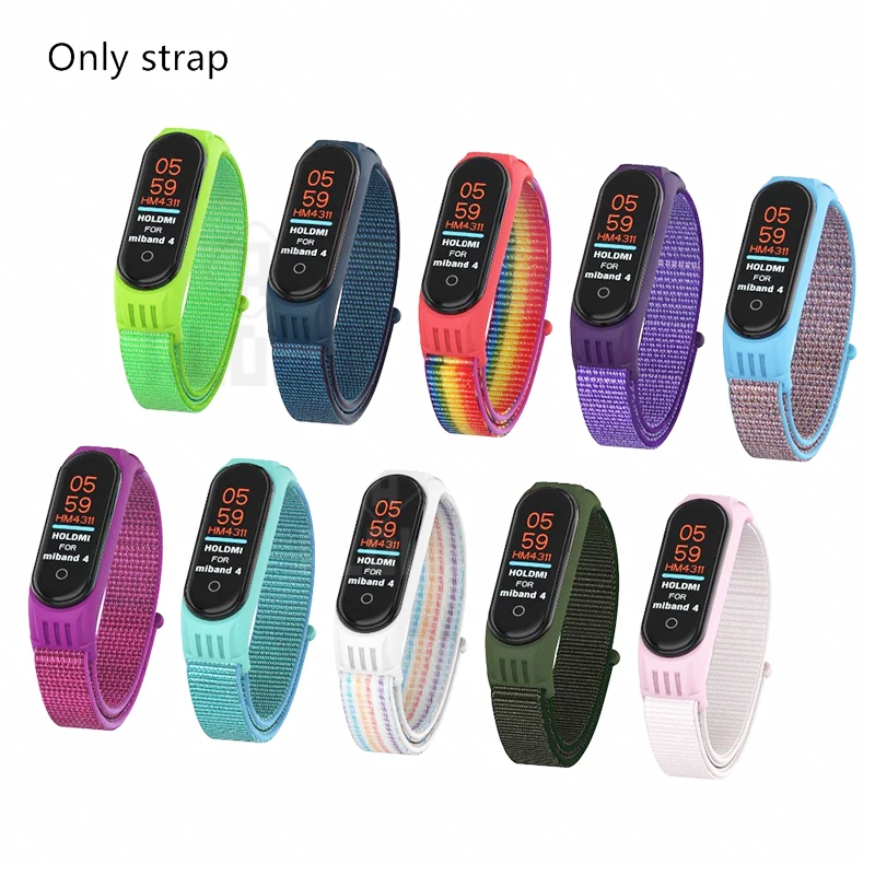 Новый нейлоновый силиконовый сменный спортивный браслет для Xiaomi Mi Band 3 4 ремешок