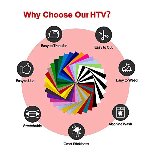20 цветов ПВХ Термотрансферная виниловая пленка термопресс машина для футболок