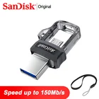 Micro USB OTG USB-флешка SanDisk, флэш-накопитель объемом 64 ГБ, USB-флеш-накопитель объемом 32 ГБ, 128 ГБ, ключ Usb 16 ГБ, 256 ГБ для ПК