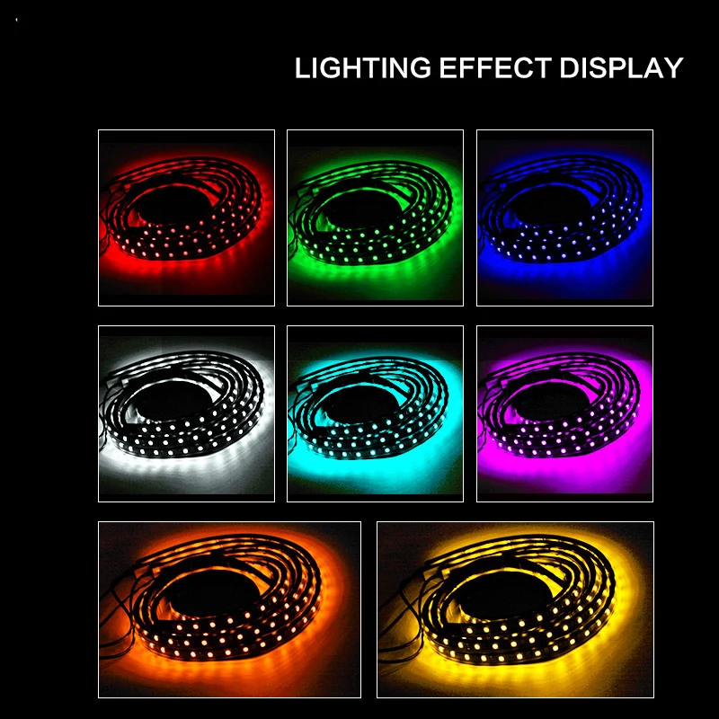

Remote/APP Control Car Underglow Light Flexible Strip LED Underbody Lights Car Led Neon Light RGB Decorative Atmosphere Lamp 12V
