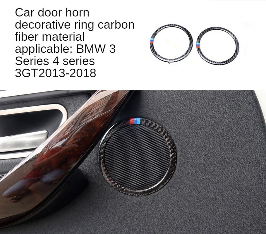 

Genuine Carbon Fiber Stickers Door Horn Trim Frame for BMW F30 F31 F34 F32 F33 F36 320i 328i 330i 335i 420i 428i 430i 440i