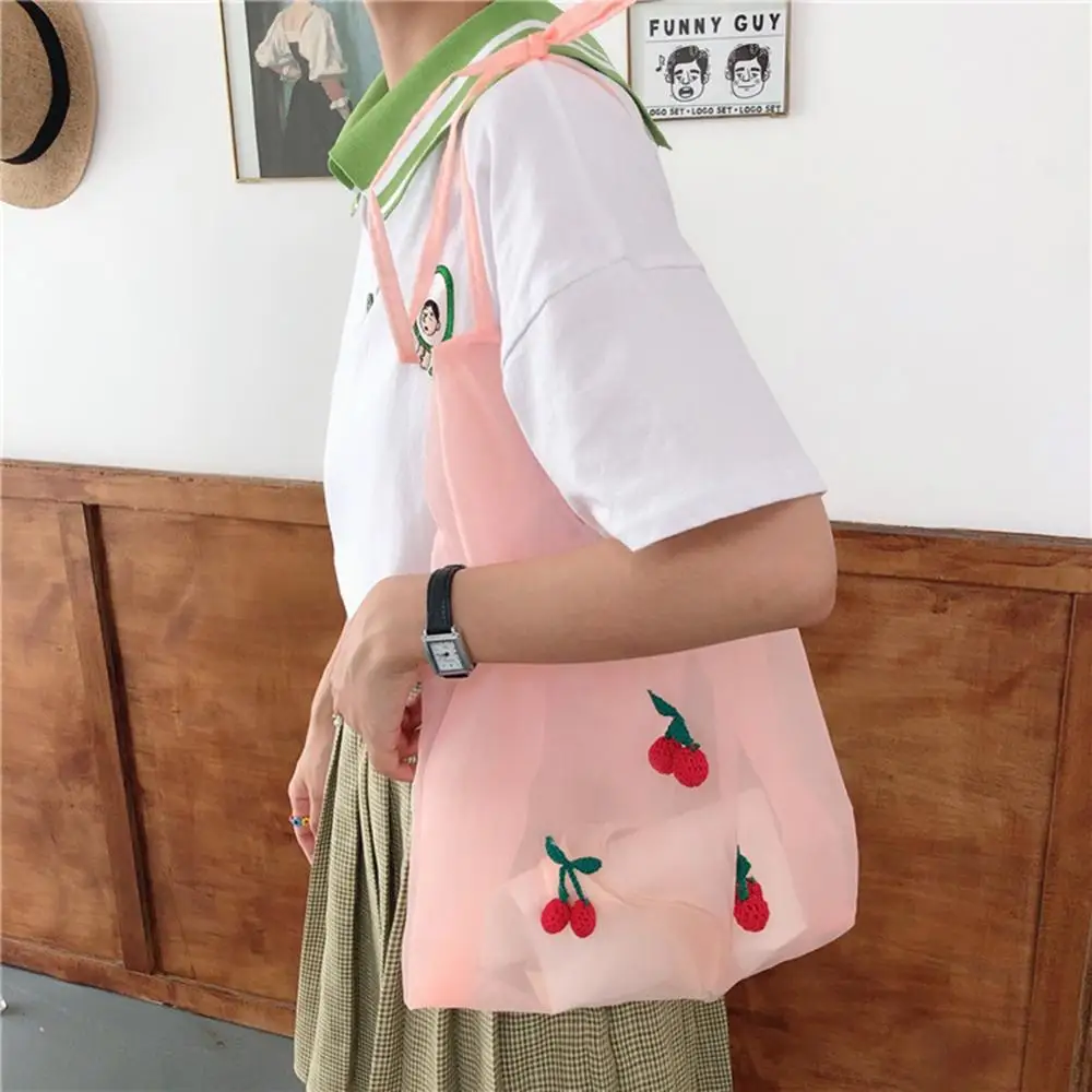 Cherry Sweet Женская сумка для покупок из органзы прозрачная тоут женские кошельки