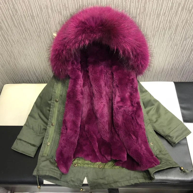 2019 г. Детские куртки из натурального кроличьего меха зимние пальто для девочек со