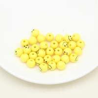 810mm acrylic smile face round spacer smiling beads for jewelry making handmade diy bracelet necklace earrings