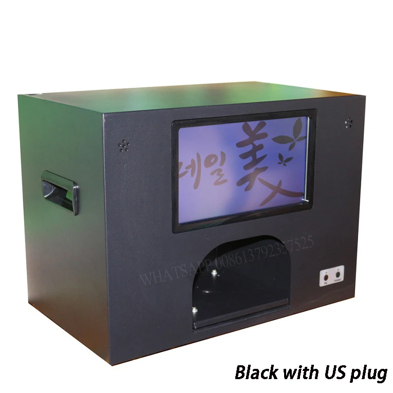 BLACK us plug Одобренный CE цветочный принтер для цветочного магазина, обновленный,, машина для печати ногтей и цветов, 3 печати роз - Цвет: BLACK us plug