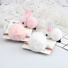 Мягкие резинки для волос, милые плюшевые эластичные резинки для волос в виде кролика, зажим для волос в виде кролика, головной убор, подарок для женщин, девочек, детей