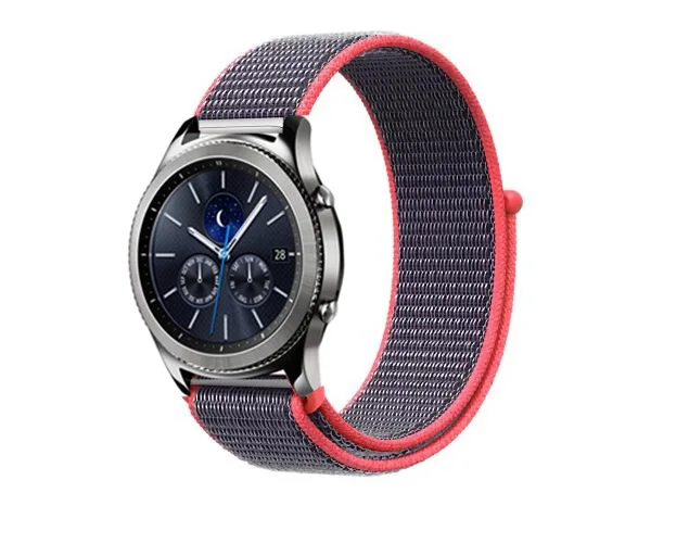 electric pink Переключатель, нейлоновый ремешок для наручных часов Xiaomi huami amazfit bip huawei часы GT 20/22 мм, ремешок для samsung Шестерни S3/S2 galaxy Watch active2 42 мм 46 мм - Цвет ремешка: electric pink