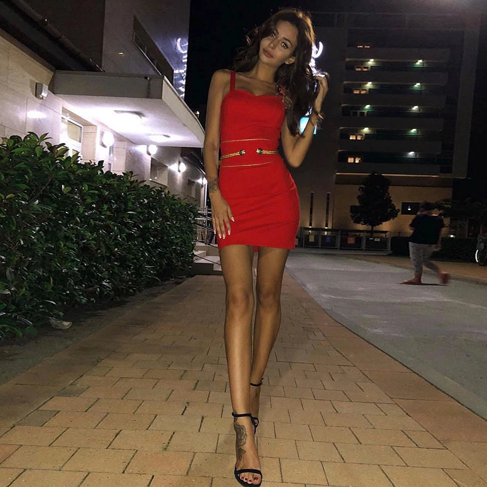 Женское облегающее платье на бретелях-спагетти эластичное мини-платье Клубное