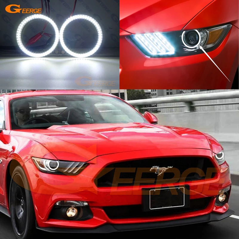 Для Ford Mustang 2015 2016 2017 ультра яркий SMD СВЕТОДИОДНЫЙ ангельские глазки набор колец