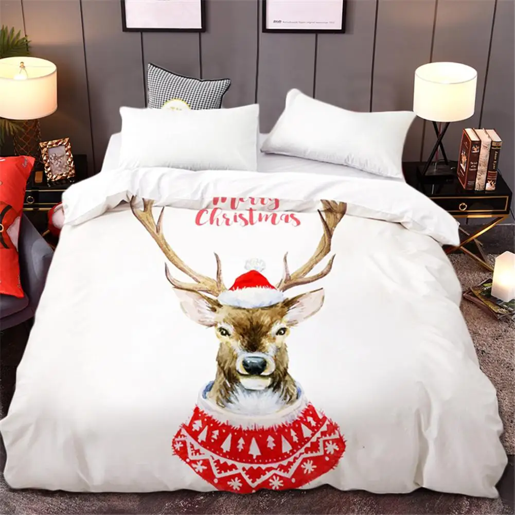 Рождественский пододеяльник из полиэстера с 3D Цифровым принтом Санта-Клауса
