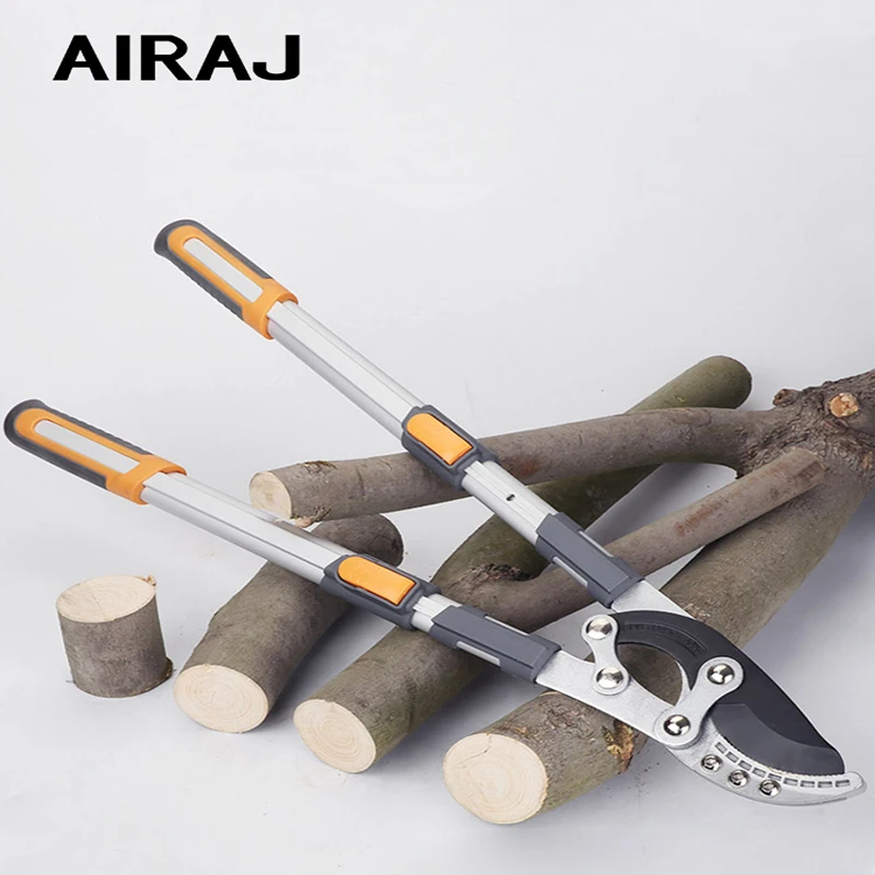 AIRAJ Powerful Garden Pruning Shears Strong Torque Labor-Saving Telescopic Garden Pruning Tools Can Cut 70mm Thick Branches
