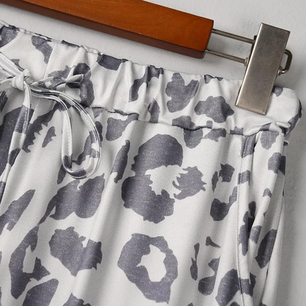 Женские свободные брюки с высокой талией повседневные из смесовой хлопка размер