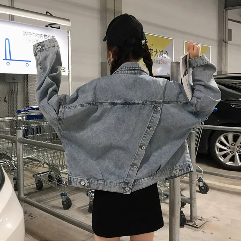 Cheap wholesale 2019 new Spring Summer Autumn Hot selling women's fashion netred casual Denim Jacket BP8802