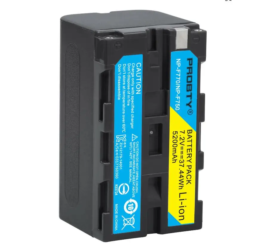 1 Pcs Battery 5200 мА/ч, NP-F770 NP-F750 NP F770 np f750 NPF770 750 Батарея+ светодиодный USB Зарядное устройство для sony NP-F550 NP-F770 NP-F750 F960 F970 - Цвет: 1 Pcs Battery