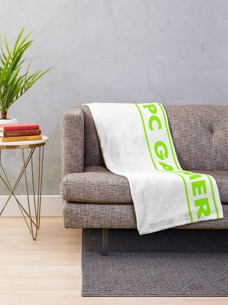 Pc Gamer T Shirt Green Throw Blanket Soft Sherpa Bed Sheet Single Knee Office Nap | Дом и сад