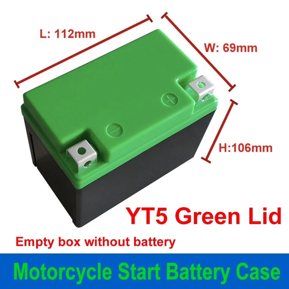 Motorcycle Start Battery Case YT4 YT5 YT7 for 12V 12.8V 4Ah 5Ah 7Ah 12Ah 17Ah 30Ah Lithium-ion LiFePO4 Motorcycles Starter Box |