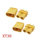 Штекерные разъемы для аккумуляторов XT30, штекер-гнездо 2 мм, позолоченные переходник для вилки типа банан для радиоуправляемых квадрокоптеров, 125 пар