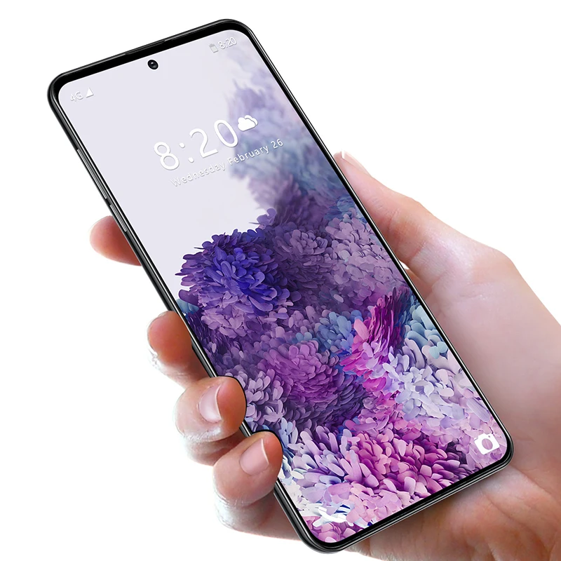 

Hot Sell Gala S20 5G Smart Phone network 8GB RAM 128GB ROM Octa Newest Core 855 Smart phone 4 Camera Snapdragon